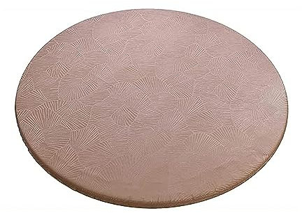 XHDZSW Runde Tischdecke, Elastische Tischtuch, Non-Slip Round Tablecloth, Washable Stretch Table Cover, Tischdecke Outdoor Rund, Tischtuch (60cm,Kaffeefarbe)