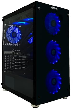 NitroPC - PC Gaming Extremo Bronze (AMD Ryzen 5 8400F 6/12 4.7 GHz, RTX 5060 8GB, RAM 32GB, M.2 1TB, Windows 11 Pro, WiFi) Ordenador de sobremesa, PC Gamer (Negro)