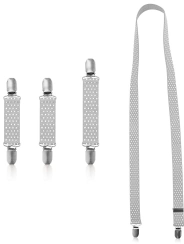 4pcs Pinces Moufles et Pinces à Chapeau, Élastiques en Acier Inoxydable Clips de Fixation de Gants Sangles de Fixation de Ficelle pour Porte-Moufles pour Tout-Petits Enfants et Adultes (Gris)