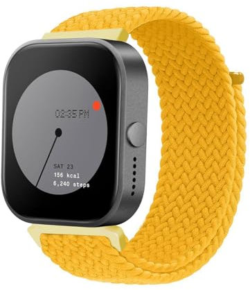 KUWAI Nylonband für Nothing Watch Pro Armband, Nylon Geflochten Klettverschluss Armband für CMF Nothing Watch Pro Armbänder für Herren Damen Sport Loop Band für Nothing Watch Pro Armband (N)