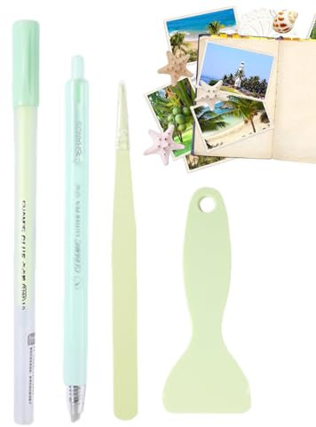 Stylo à Colle pour Scrapbooking, Ensemble de stylos à Colle - Stylos à Colle pour kit de Bricolage de 4 pièces,Outils manuels à séchage Rapide pour journaux manuels, Art avec Papier