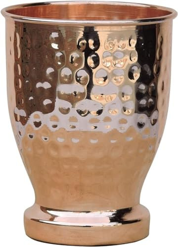 ANCIENTIMPEX Vaso de Cobre Puro, (Moderno Martillado) sin Lacado, sin Forro y sin Revestimiento 550 ml