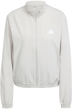 adidas Femme Train Essentials 3-Stripes Woven Warm Up Jacket, Wonder Alumina/White, XL