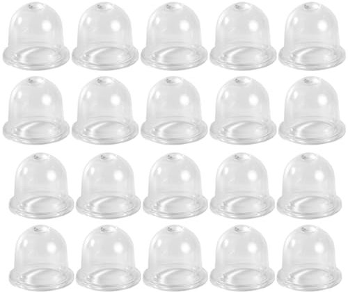Petrol Fuel Primer Bulb Pump, 20 Pcs Primer Bulb, 19mm & 22mm Transparent Carburetor Oil Cup, for Grass Trimmer Blower Cutter Lawnmower, Weedeater Chainsaw Replacement(White)