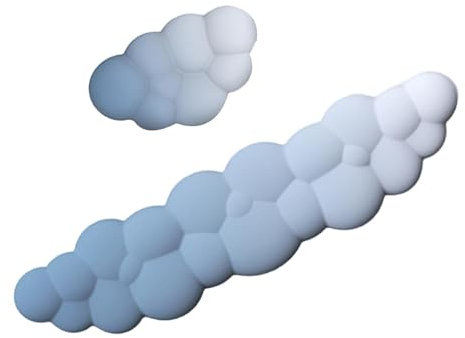 Fulenyi Cloud-Armauflage, Auflösung des Handgelenks der Cloud – 2 Stück Wolkenhandflächenauflage, komfortable Handgelenkauflage aus Memory-Schaum, Wolkenhandballenauflage, rutschfeste Tastaturauflage