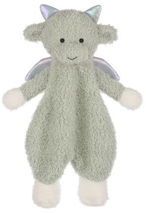 Apricot Lamb grün Drache Weiche Sicherheitsdecke Schmusetuch für Babys, Plüsch Schnuffeltuch, Beruhigungstuch für Baby Jungen und Mädchen, 26 cm