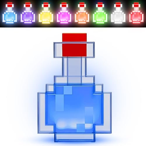 Dhqkqg Zaubertrank Flasche Licht, Zaubertrank Fläschchen Licht mit 8 Farbe, Sehr Realistische Zaubertrankflasche mit LED-Leuchten, Beim Schütteln Verfärben, für Schlafzimmer, Schreibtisch,Spielzimmer
