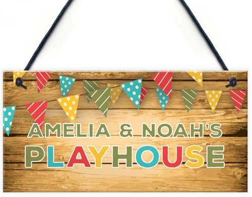 Signs Plaques Childs Playhouse Sign Personalised Garden Shed Sign Son Daughter House Decor
