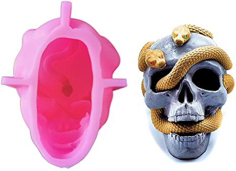 3D Silikonform für Totenkopf, Epoxidharz, Fondant, Gips