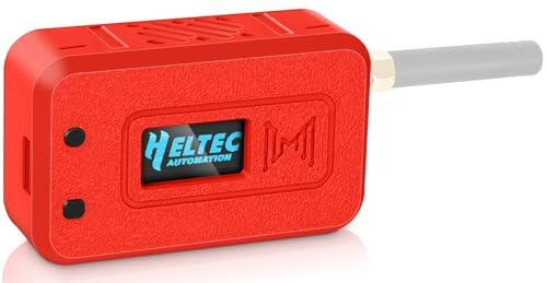 Alloggiamento per Modulo LoRa ESP32 V3 – Scheda di sviluppo, antenna, batteria da 3000 mAh tutto in uno, custodia protettiva con display OLED e interfaccia di tipo C (Versione N35, Rosso)