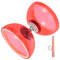 Afforstyle Diabolo-Ball mit Dreifachem Lager, Jonglieren, Weiches Gummi, Doppelrad, für Kinder, Outdoor-Spielset, Kristall-Tpu, Rot