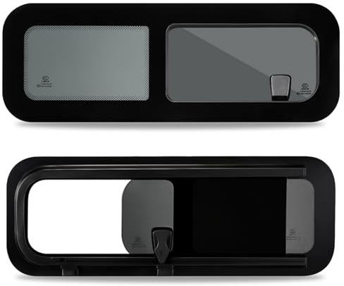 RV Window 780mm X 280mm Horizontal Sliding Window Rv Sliding Windows with Screen Tempered Tinted Glass Camper Window Campervan Replacement Right Side for Motorhome Trailer