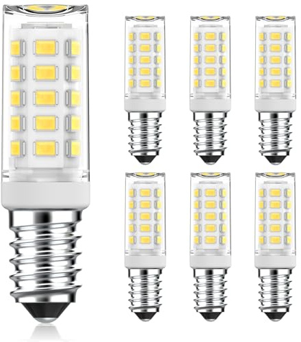 Cxyemt E14 LED Lampen 4W Ersatz für 50W 60W Halogenlampen, Naturweiß 4000K, AC230V, 550lm, 360° Abstrahlwinkel, Nicht Dimmbar, Glühbirne E14 LED Birne für Kühlschrank,Dunstabzugshaube, 6er Pack