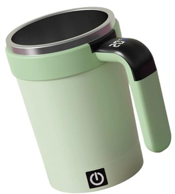 CARISSETT Mug mélangeur électrique avec base amovible pour boissons chaudes, tasse de mélange rechargeable rapide, mélangeur de protéines multifonctionnel