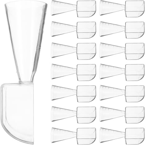 ELAYARD 20Pcs Face Mask Measuring Spoons with Graduated Plastic Scoops for Skincare, Powder Dosing, and DIY Facial Mask Mixing in Beauty Kits