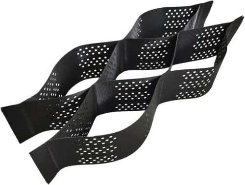 Geogrid, Treillis de Stabilisation de Sol en Gravier Noir de 5 cm Base PerméAble pour PavéS, AlléEs, Aires de Stationnement et Pentes(6x8 m/20x26 ft)