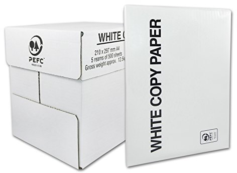Kopierpapier 2500 A4 Blatt weiß 80 g/m² 2500 SEITEN BLATT KOPIERPAPIER DRUCKERPAPIER PAPIER weiß A4 80g/m² für LASERDRUCKER, TINTENSTRAHLDRUCKER, KOPIERER, FAX