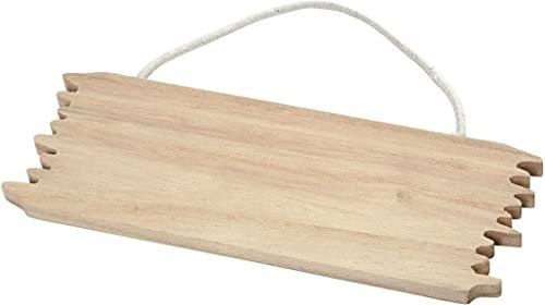 Creativ 57608 1-teiliges Holzschild mit gezackten Kanten, beige, 16 x 5,5 cm