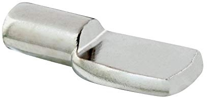 Rok 50 Pack Hardware Heavy Duty 1/4 inch (6.35mm) Shelf Pin Spoon Shaped Cabinet Support Pegs Holder, Metal, Nickel Finish - ROKSP14N