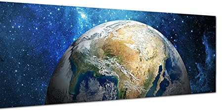 Augenblicke Wandbilder Leinwandbild als Panorama in 150x50cm Weltall Planet Erde Galaxie