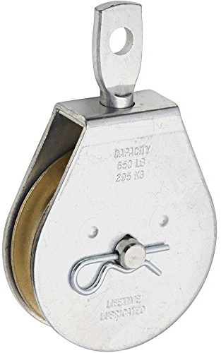 National Hardware N220-004 Swivel Single Pulley, Zinc Plated, 3