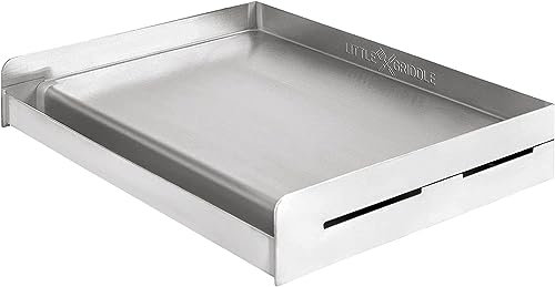 Little Griddle Petite Plaque de Cuisson Sq180 Universel Plaque de Cuisson pour grilles de Barbecue, INOX (Anciennement Le Sizzle-q)
