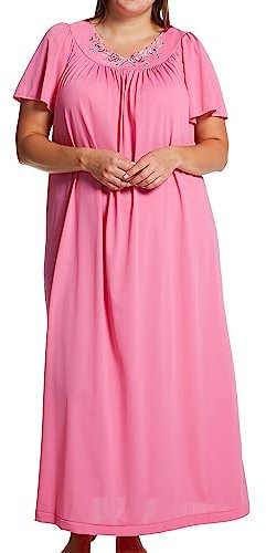 Shadowline Chemise de Nuit pour Femme, Rose Rose, 3X, Rose (Rosy), 3X