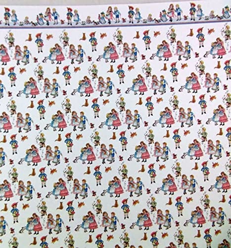 Melody Jane Dolls House Miniature Print 1:12 Scale Wallpaper Childrens Nursery Rhyme White