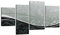 Leinwandbild Eleganter Schwung LW254 Wandbild, Bild auf Leinwand, 4 Teile, 180x115cm, Kunstdruck Canvas, XXL Bilder, Keilrahmenbild, fertig aufgespannt, Bild, Holzrahmen, Klassik, Elegant, Grau