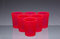 Vasos de plástico de color rojo neón, apilables, aptos para lavavajillas, 250 ml, 6 unidades