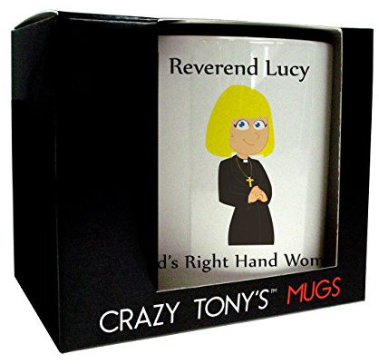 CRAZY TONY'S Gods Right Hand Woman Personalised Mug Unique Lady Minister Reverend Vicar Gift
