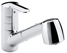 Roca,Victoria,Grifería monomando para cocina con caño extraible giratorio y función ducha para aclarado,A5A8125C00