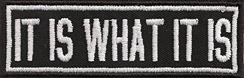 It is What it is Biker Rankpatch Triker Biker Rocker Aufnäher Abzeichen