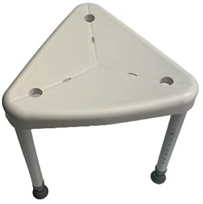 Tabouret de douche - Chaise de douche - Tabouret de douche pliable - Chaise douche - Siège douche - Tabouret de coin Triangle - réglable en hauteur de 42 à 57 cm