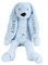 Elefantasie Stofftier Hase mit Namen und Geburtsdatum personalisiert Geschenk 40cm hellblau