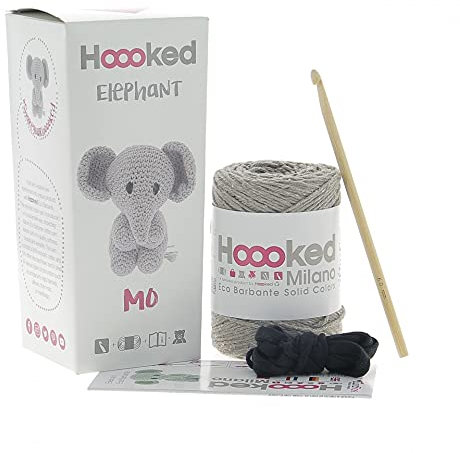 DIY Häkelset Elefant Eco Barbante Taupe