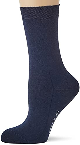 FALKE Women's No. 1 Finest W So Cashmere Plain 1 Pair Socks, Blue Marine 6129, 5.5-6.5