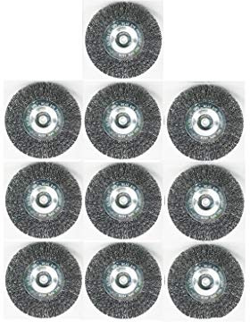 GO/ON 10er Set Fugenbürste für Elektrische Fugenbürste EFB 400 Metall/Draht/runde Drahtbürste/Metallbürste