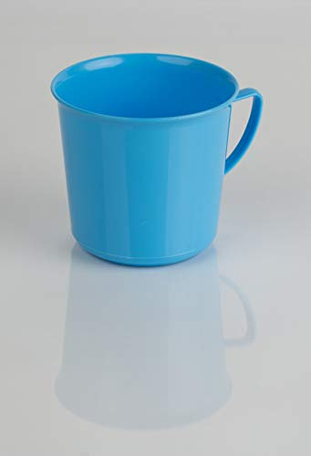 Kimmel Tasse 330 ml Pour Enfant - Thé, Café en Plastique - Camping Réutilisable Incassable Bleu Clair