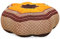 livasia Meditationskissen Stern groß - Ø 40x20cm - Yogakissen mit Kapok, Pouf, Bodenkissen sternförmig Yoga Zen Meditation, Zafukissen Garten Balkon, Sitzkissen handgefertigt (Orange)