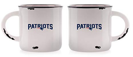 Duck House NFL New England Patriots Tasse en porcelaine anglaise de style vintage Blanc 355 ml