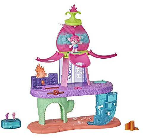 DreamWorks Trolls World Tour Blooming Pod Stage Musical Toy, Plays 3 Different Songs, Playset for Girls and Boys 4 Years and Up