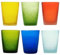 Memento Lot de 6 verres à eau en verre teinté