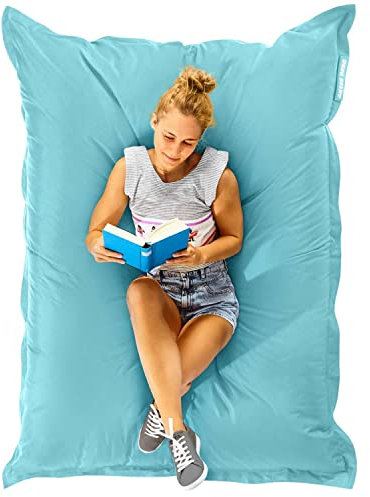 Green Bean Sitzsack XXL 140x180cm 380 Liter Kinder & Erwachsene Bean Bag EPS Perlen Füllung Riesensitzsack Groß Draußen Outdoor Liegekissen Waschbar Wetterfest Lounge Sitzkissen Bodenkissen Aquamarin
