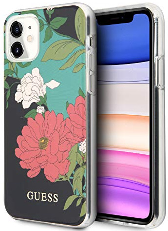 Guess N°1 Flower Collection Hülle GUHCN61IMLFL01 für iPhone 11 schwarz