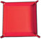 Tooloflife Red PU Leather Square Tray Bedside Organiser Jewellery Valet Tray Desk Storage Plate for Key Coin Trinket Phone Jewelry Wallet