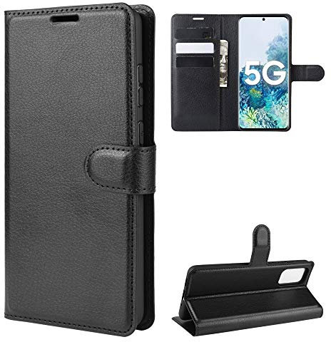 ROVLAK Etui pour Samsung Galaxy S20 FE 5G Housse de Protection Anti-Choc avec Crédit Carte Fente Etui en Cuir PU+Silicone TPU Case Wallet Coque pour Samsung Galaxy S20 FE 5G Smartphone,Noir