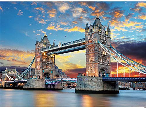 1000 Stück Puzzle - London Tower Bridge - Erwachsene Teenager Kinder Puzzle Großes Puzzle Spielzeug Geschenk Pädagogisch Intellektuell Dekomprimieren Spaß Familienspiel