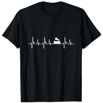 Eisenbahn Tshirt Herzschlag Lokomotiven Lok T-Shirt T-Shirt