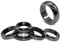Akemaio 5Pcs Hämatit Ring Angst Gleichgewicht Wurzel-Chakra absorbiert Negative Energie-Finger-Ringe Frauen Männer